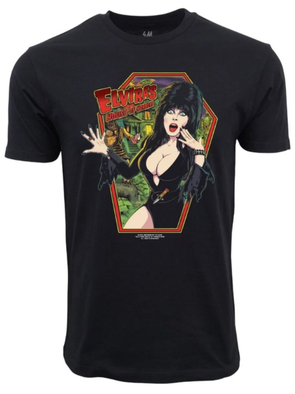 ELVIRA HOUSE OF HORRORS NECA BOX T-SHIRT SIZE XL